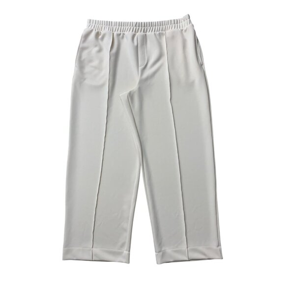 a new day Pants - A New Day Womens Cream Pull-On Track Pants Elastic Waist Straight Leg Size XXL